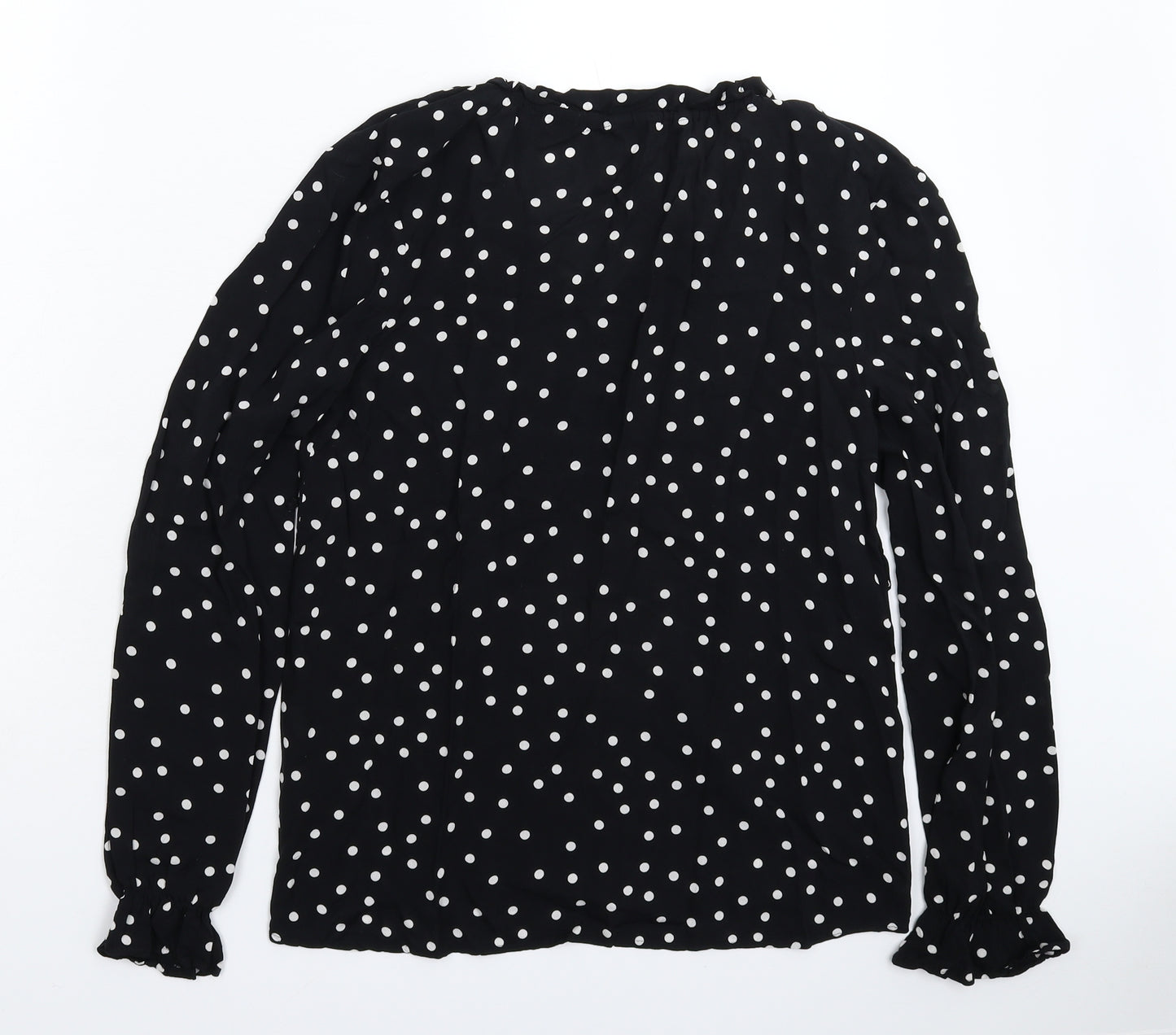 NEXT Womens Black Polka Dot  Basic Blouse Size 8