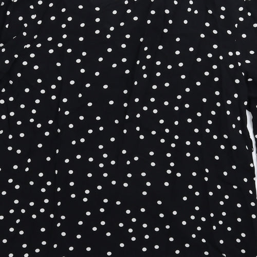 NEXT Womens Black Polka Dot  Basic Blouse Size 8
