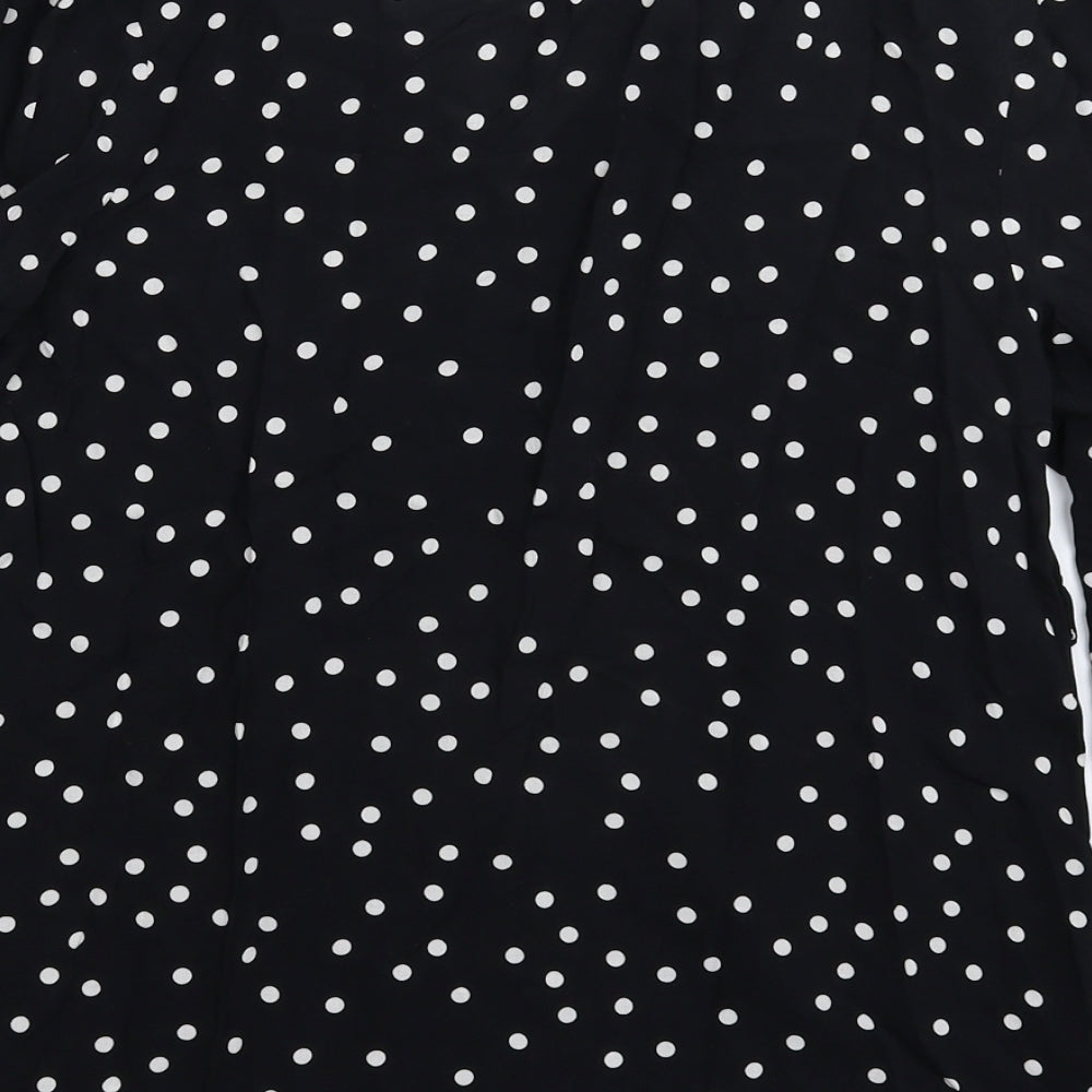 NEXT Womens Black Polka Dot  Basic Blouse Size 8