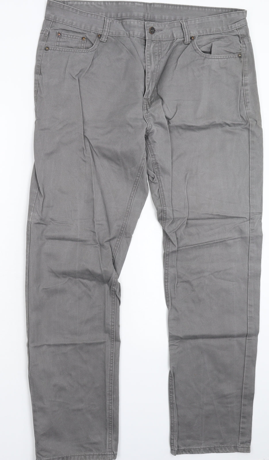 Louis Feraud Mens Grey  Denim Straight Jeans Size 38 L32 in