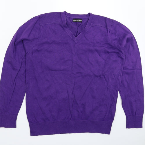 Autograph Mens Purple  Knit Pullover Jumper Size M