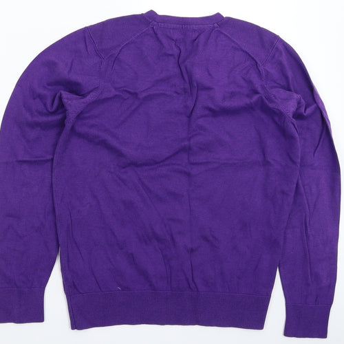 Autograph Mens Purple  Knit Pullover Jumper Size M