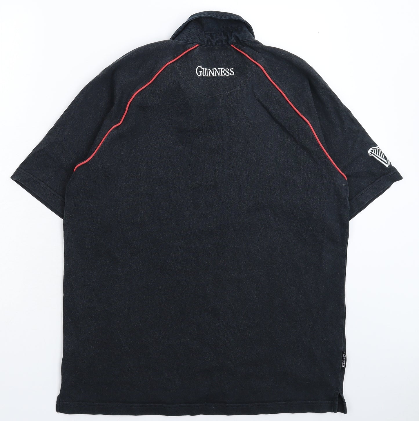 Guinness Mens Black    Polo Size M  - England