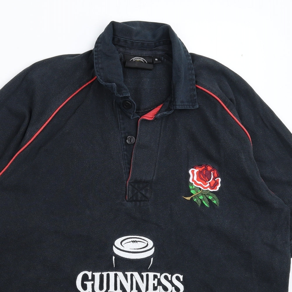 Guinness Mens Black    Polo Size M  - England
