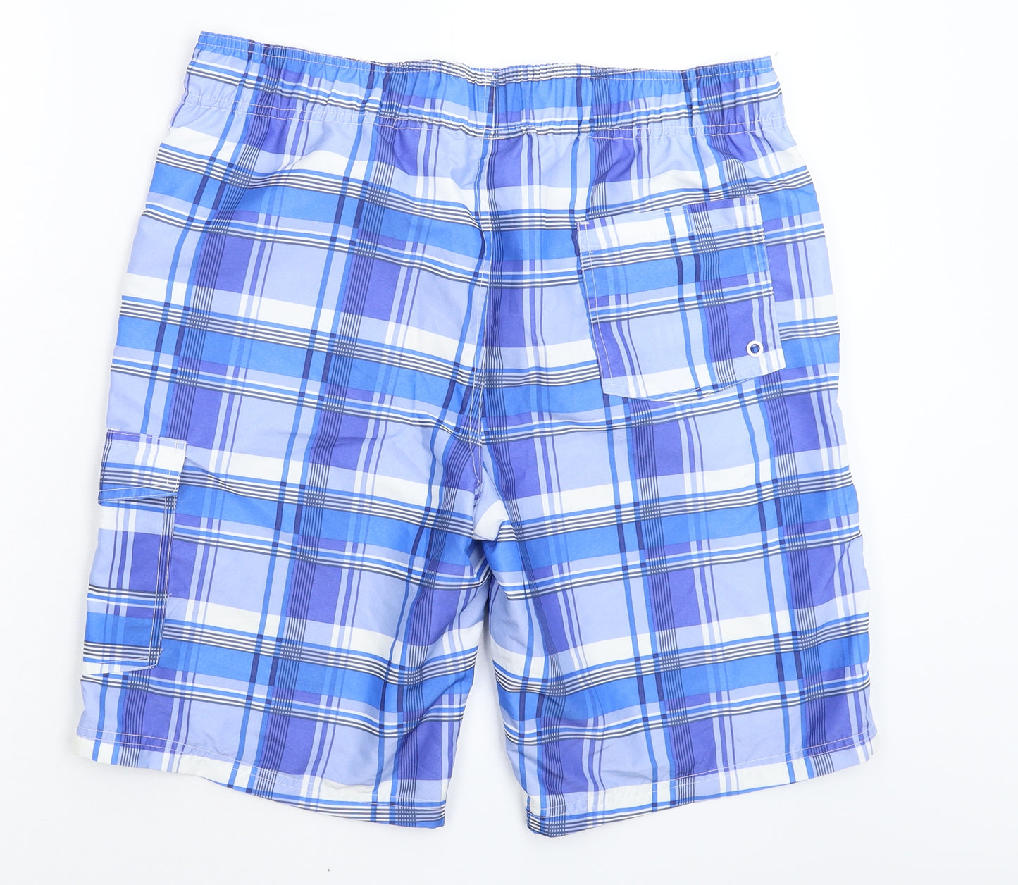 Cedar Wood State Mens Blue Check  Bermuda Shorts Size M