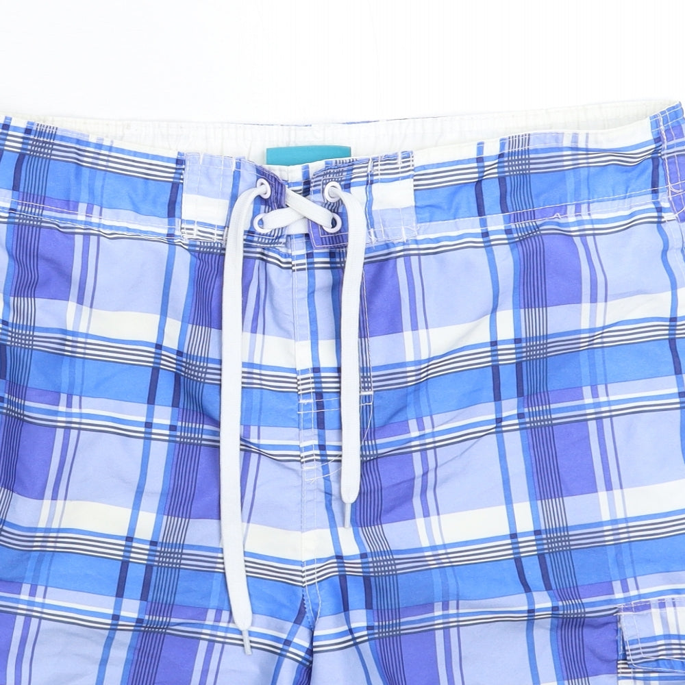 Cedar Wood State Mens Blue Check  Bermuda Shorts Size M