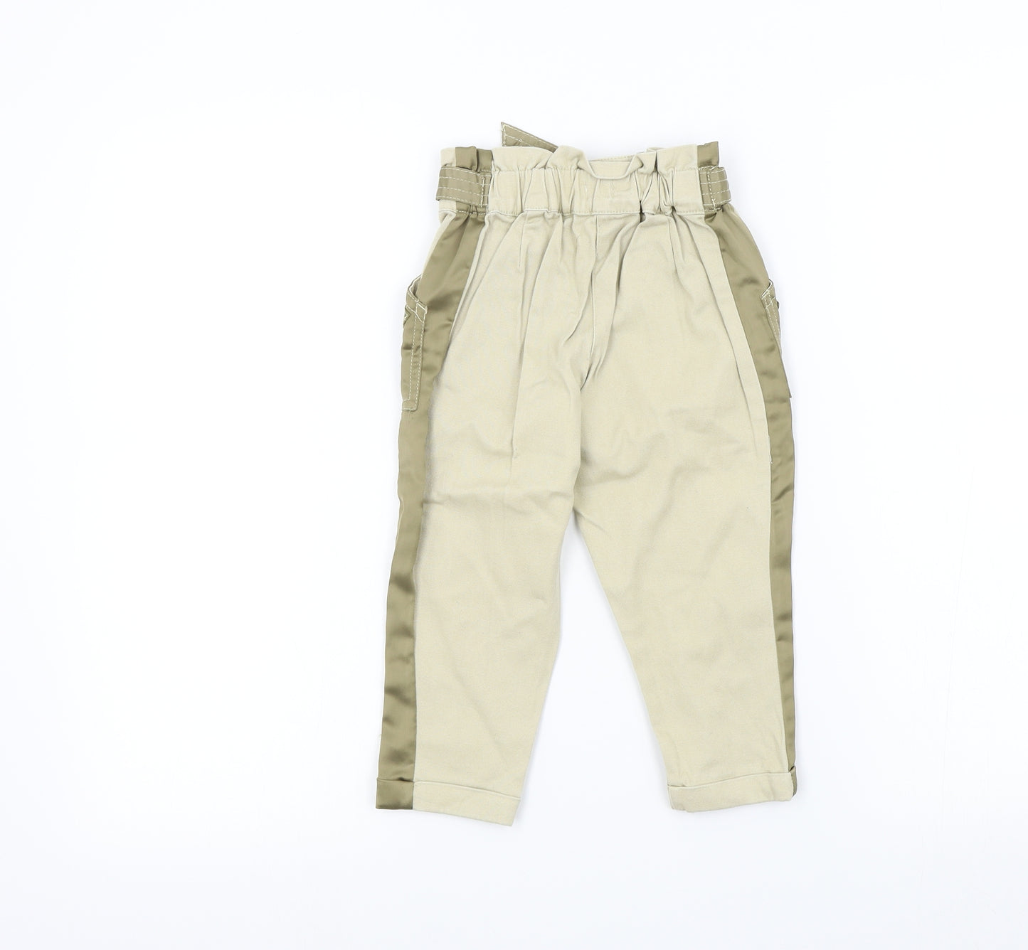 River Island Girls Beige Colourblock  Dress Pants Trousers Size 2-3 Years