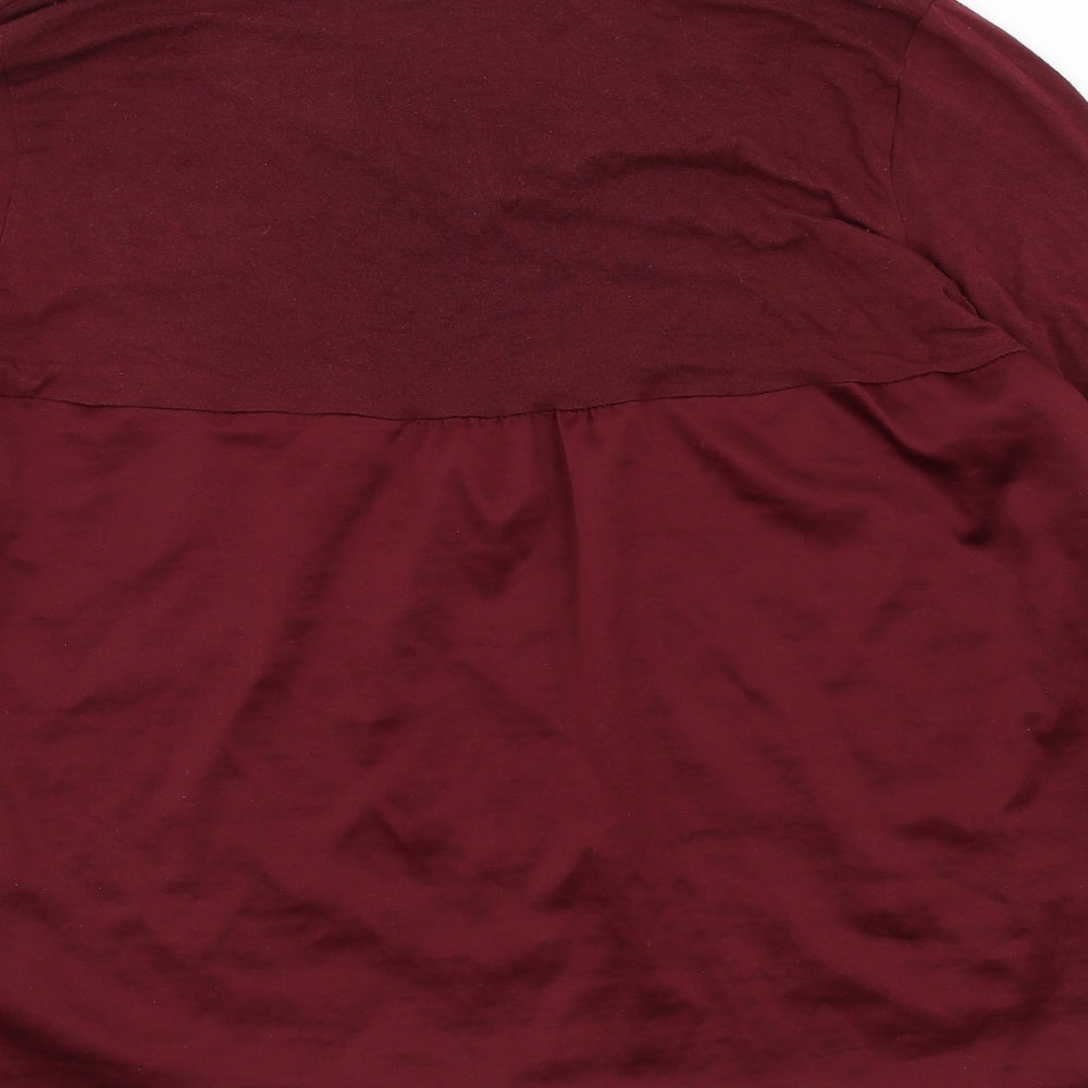Gilligan & O'Malley Womens Purple   Basic T-Shirt Size 2XL