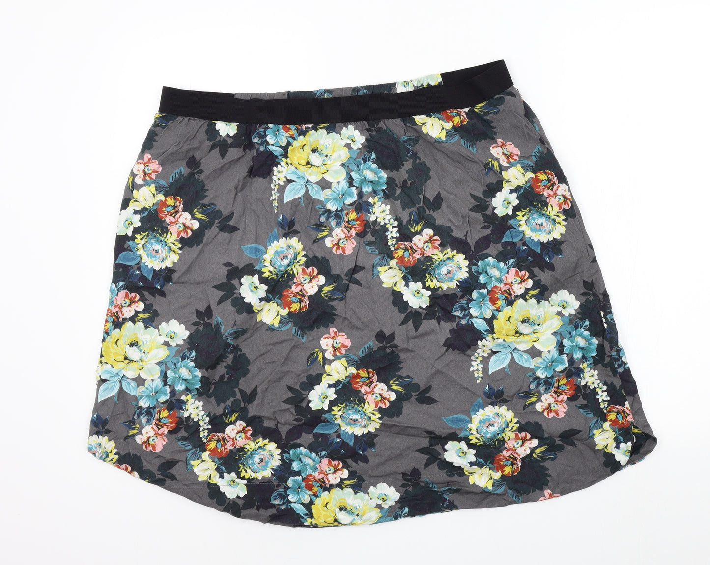 Primark Womens Green Floral  Flare Skirt Size 18