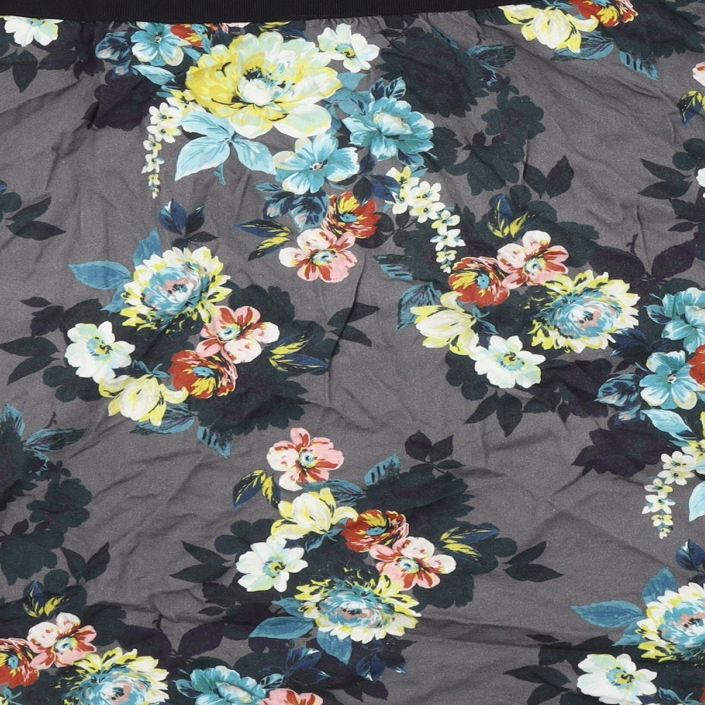 Primark Womens Green Floral  Flare Skirt Size 18