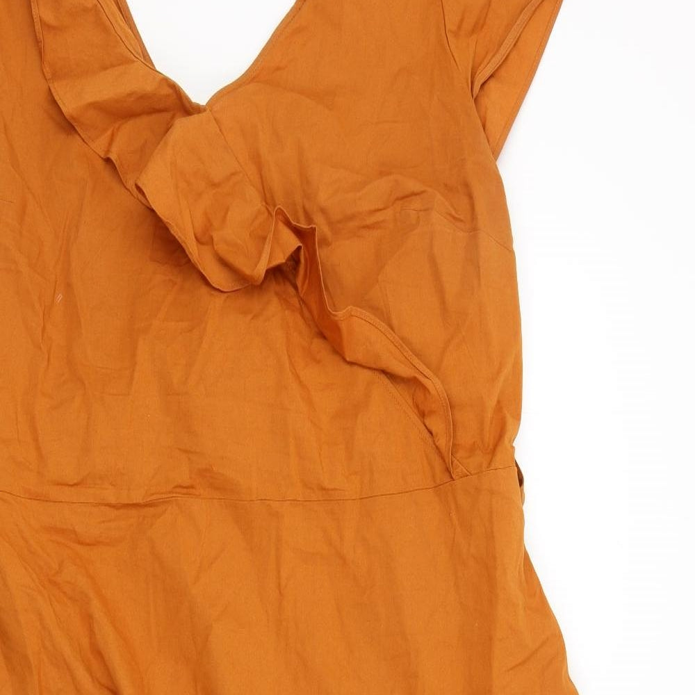 M&S Womens Gold Colourblock  Fit & Flare  Size 20