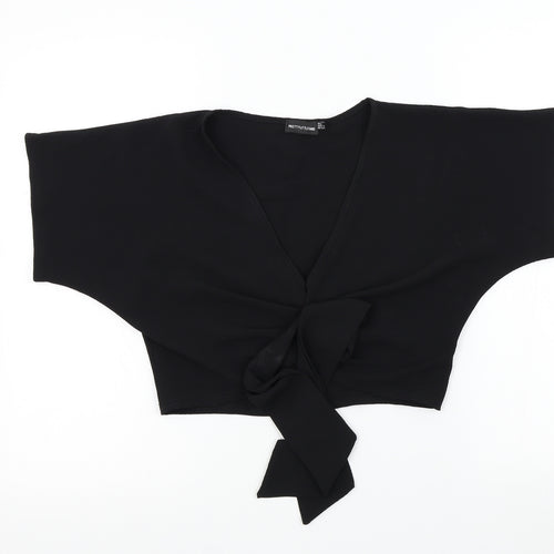 PRETTYLITTLETHING Womens Black   Basic Blouse Size 6