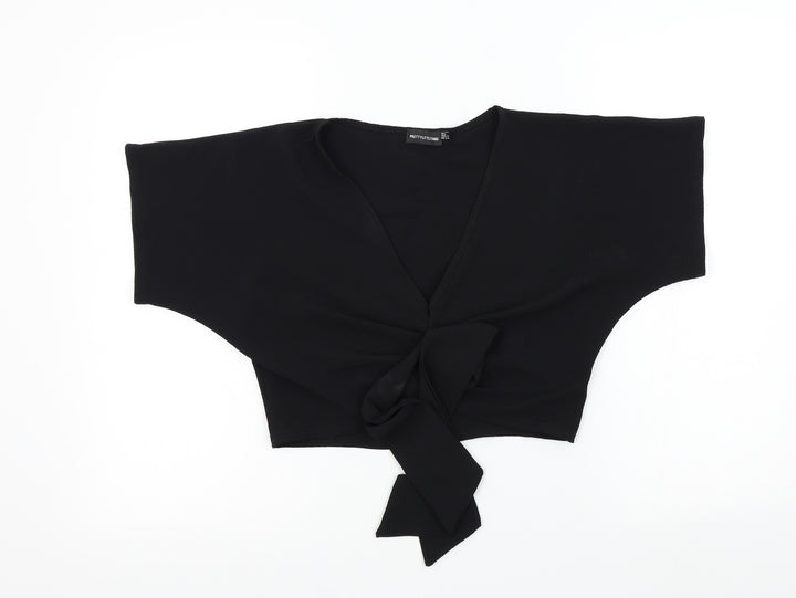 PRETTYLITTLETHING Womens Black Basic Blouse Size 6