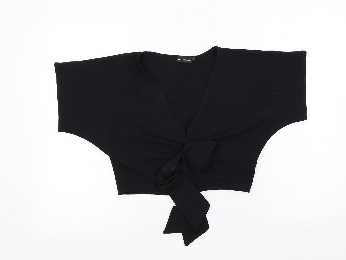 PRETTYLITTLETHING Womens Black   Basic Blouse Size 6