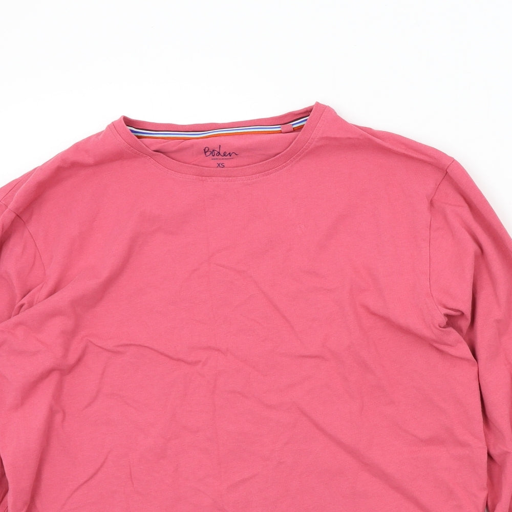Boden Mens Pink Colourblock   T-Shirt Size XS