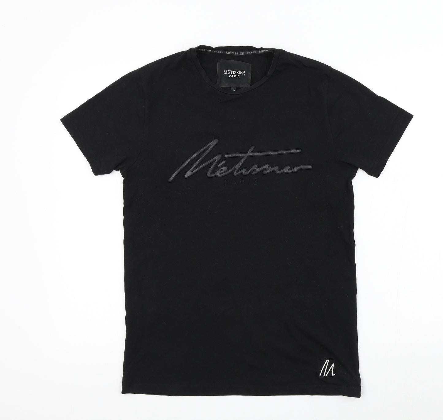 Metissier Mens Black Colourblock   T-Shirt Size XS