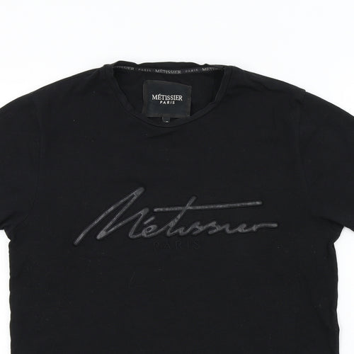 Metissier Mens Black Colourblock   T-Shirt Size XS