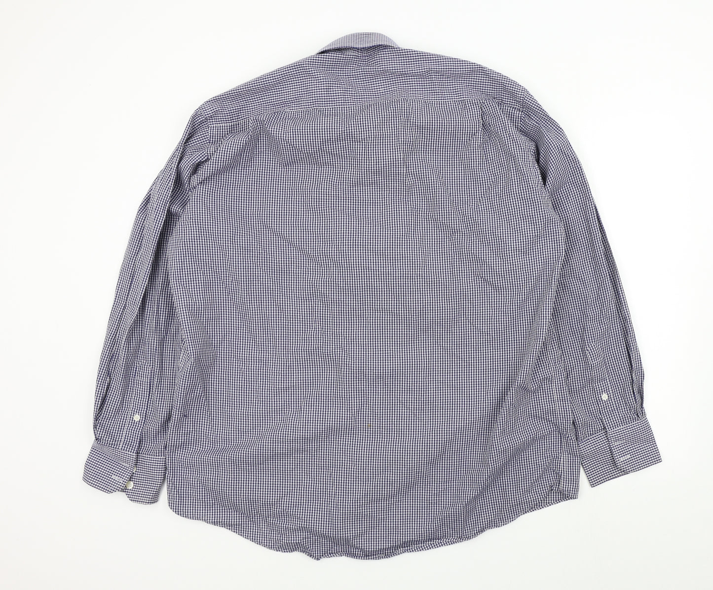 Ceder wood state Mens Blue Geometric   Button-Up Size 17