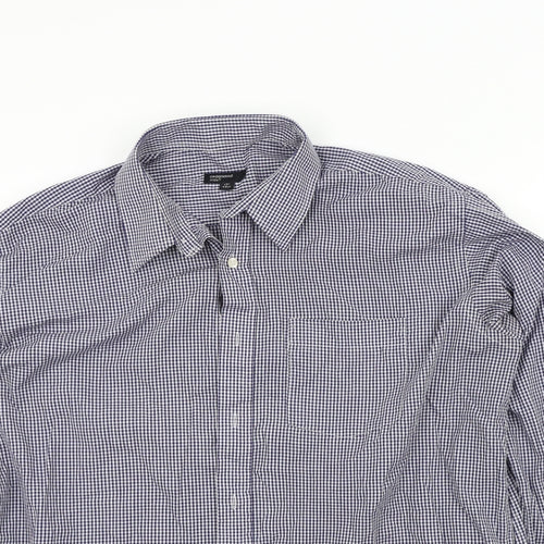 Ceder wood state Mens Blue Geometric   Button-Up Size 17