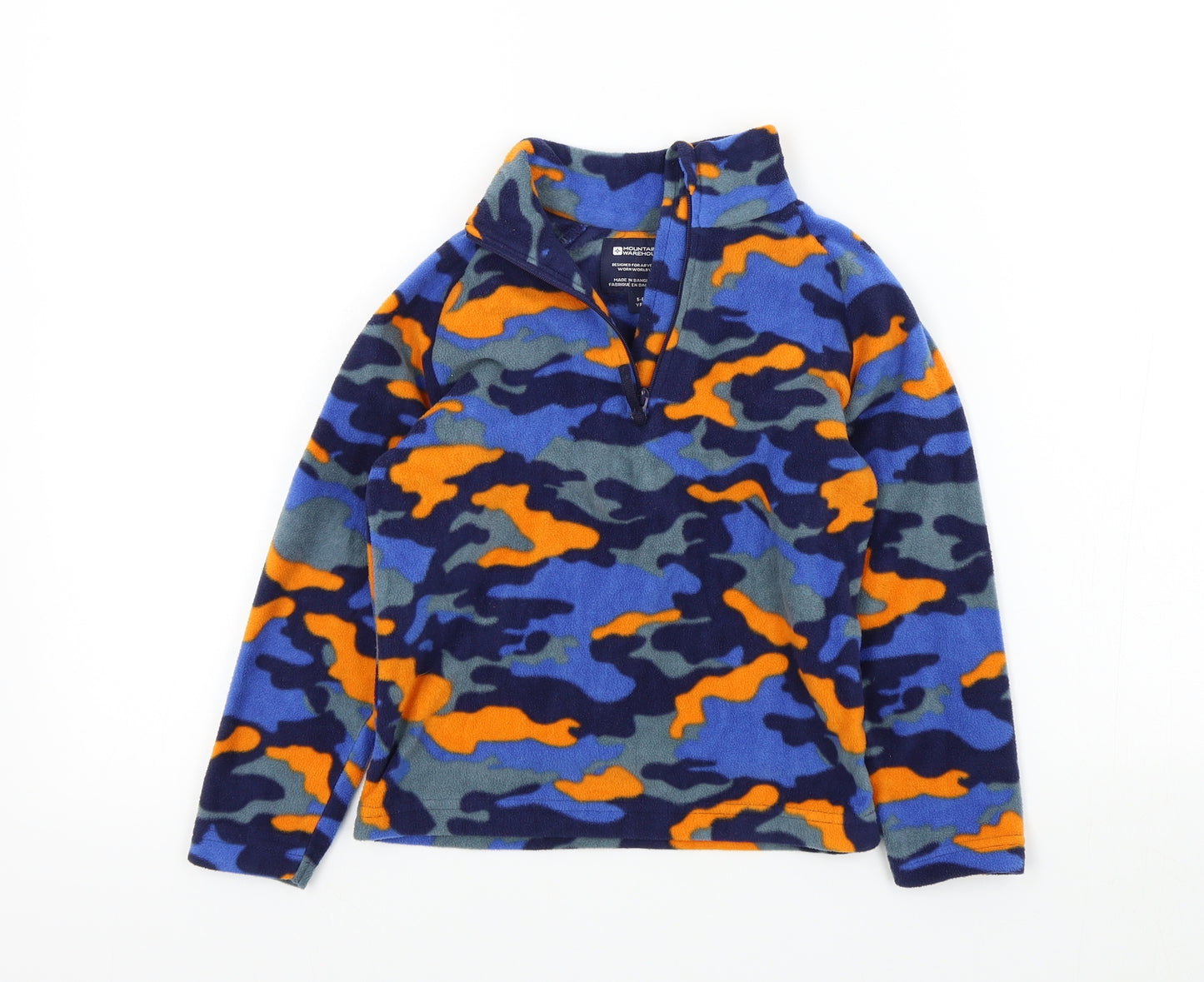 mountaine wearhouse Boys Blue Camouflage  Pullover Jumper Size 5 Years
