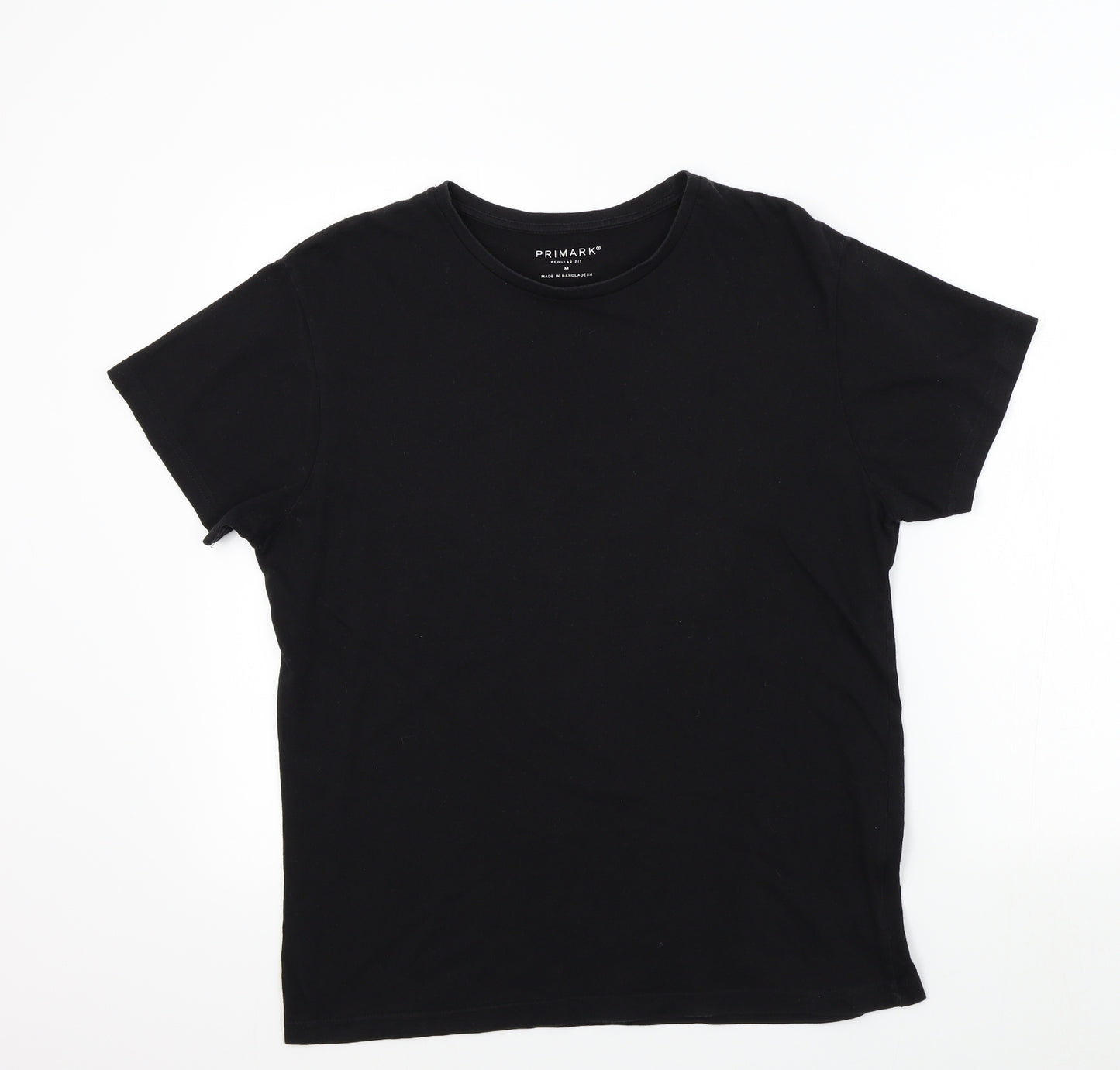 Primark Mens Black Colourblock   T-Shirt Size M