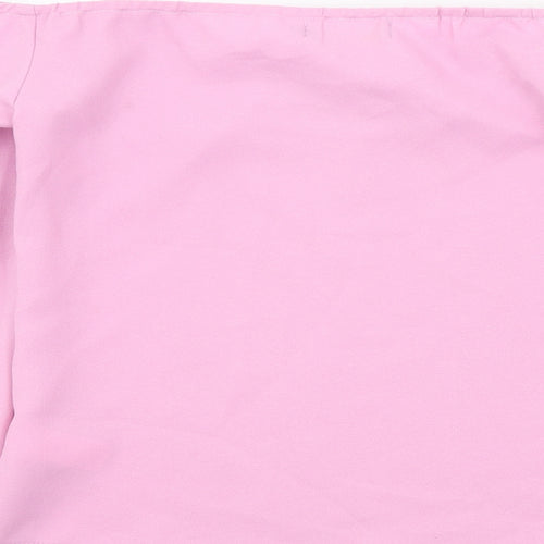 RAVI FAMOUSE Womens Pink Colourblock  Basic Blouse Size 8