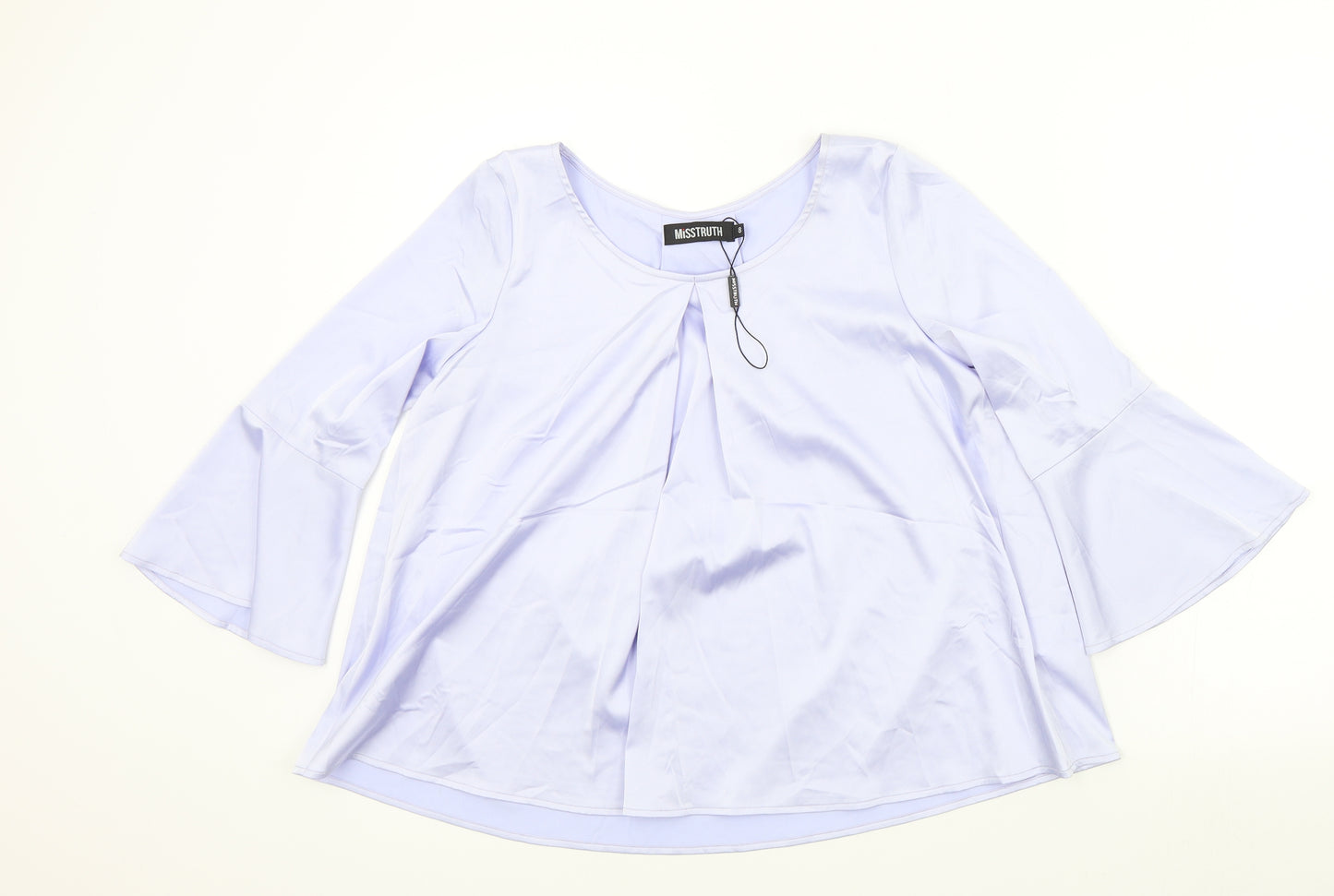 Misstruth Womens Purple Colourblock  Basic Blouse Size 8