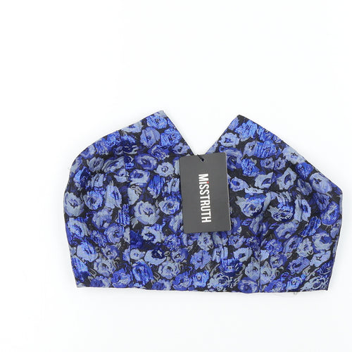 Misstruth Womens Blue Geometric  Basic T-Shirt Size 8