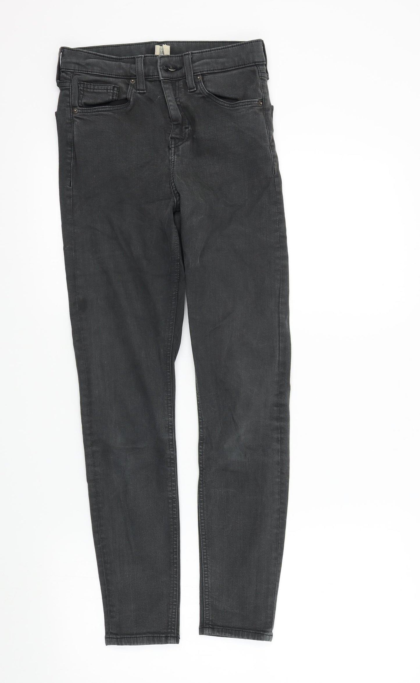 Topshop Womens Grey   Mom Jeans Size 28 in L27 in