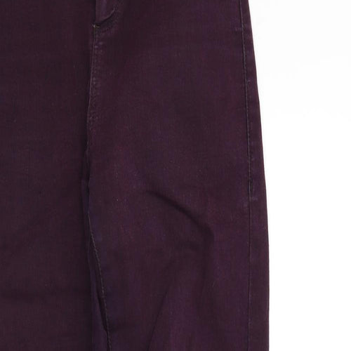 Topshop Womens Purple   Skinny Jeans Size 28 L27 in