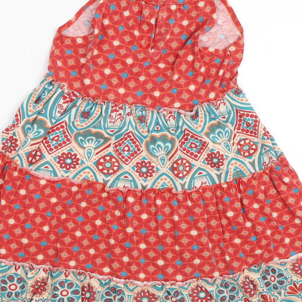 M&S Girls Multicoloured Floral  Tank Dress  Size 6-7 Years
