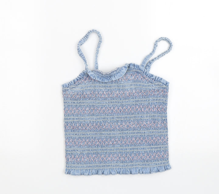 M&S Girls Black   Basic Tank Size 10-11 Years