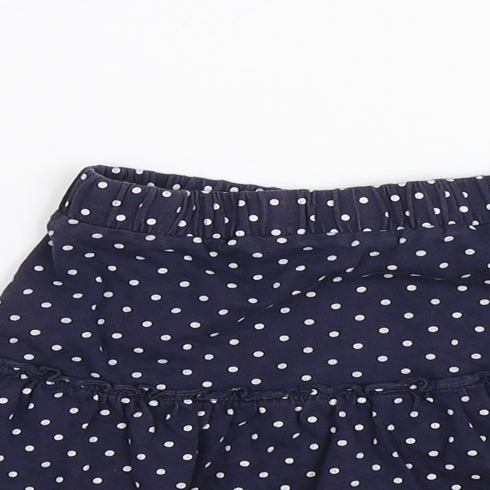 Nutmeg Girls Blue Polka Dot  Mini Skirt Size 8-9 Years