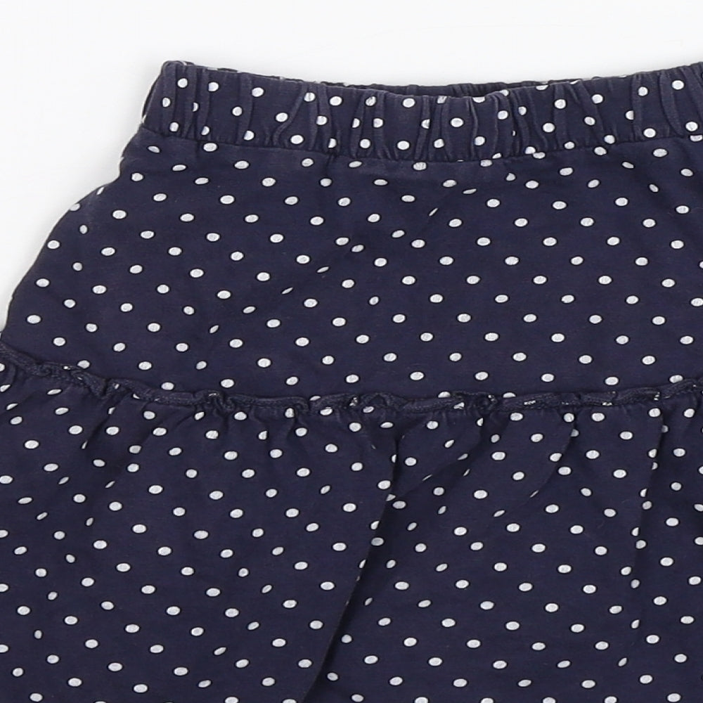Nutmeg Girls Blue Polka Dot  Mini Skirt Size 8-9 Years