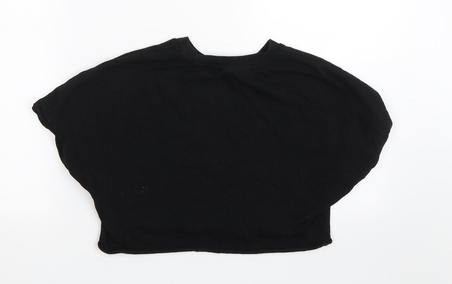 Topshop Womens Black   Cropped T-Shirt Size 8