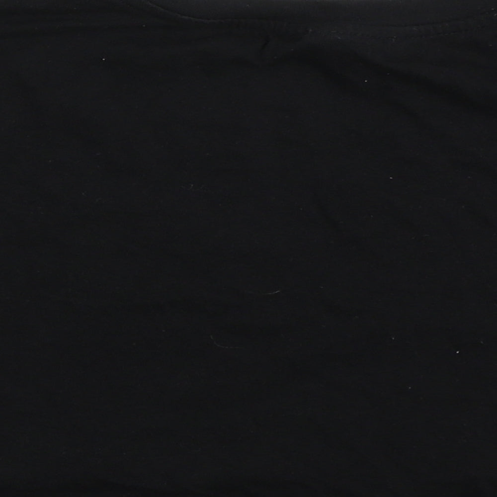 Topshop Womens Black   Cropped T-Shirt Size 8