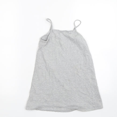 Matalan Girls Grey   Basic Tank Size 7 Years