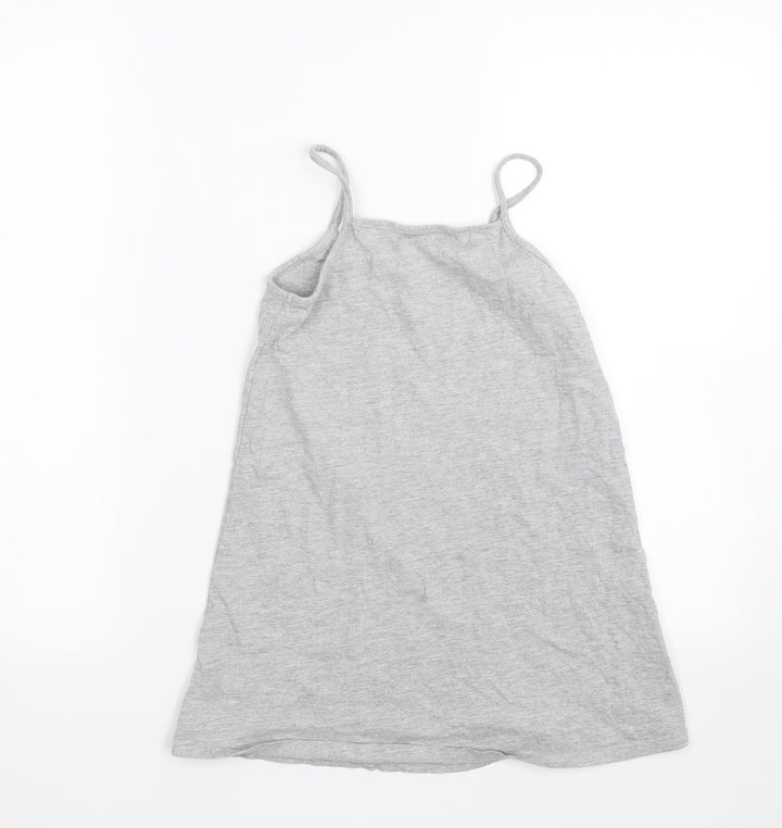Matalan Girls Grey   Basic Tank Size 7 Years