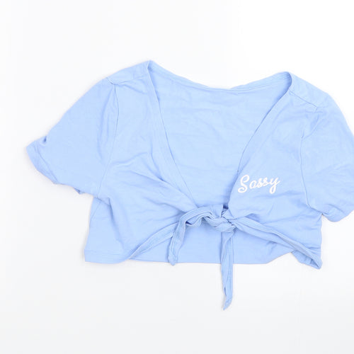 Shien Womens Blue   Cropped T-Shirt Size S