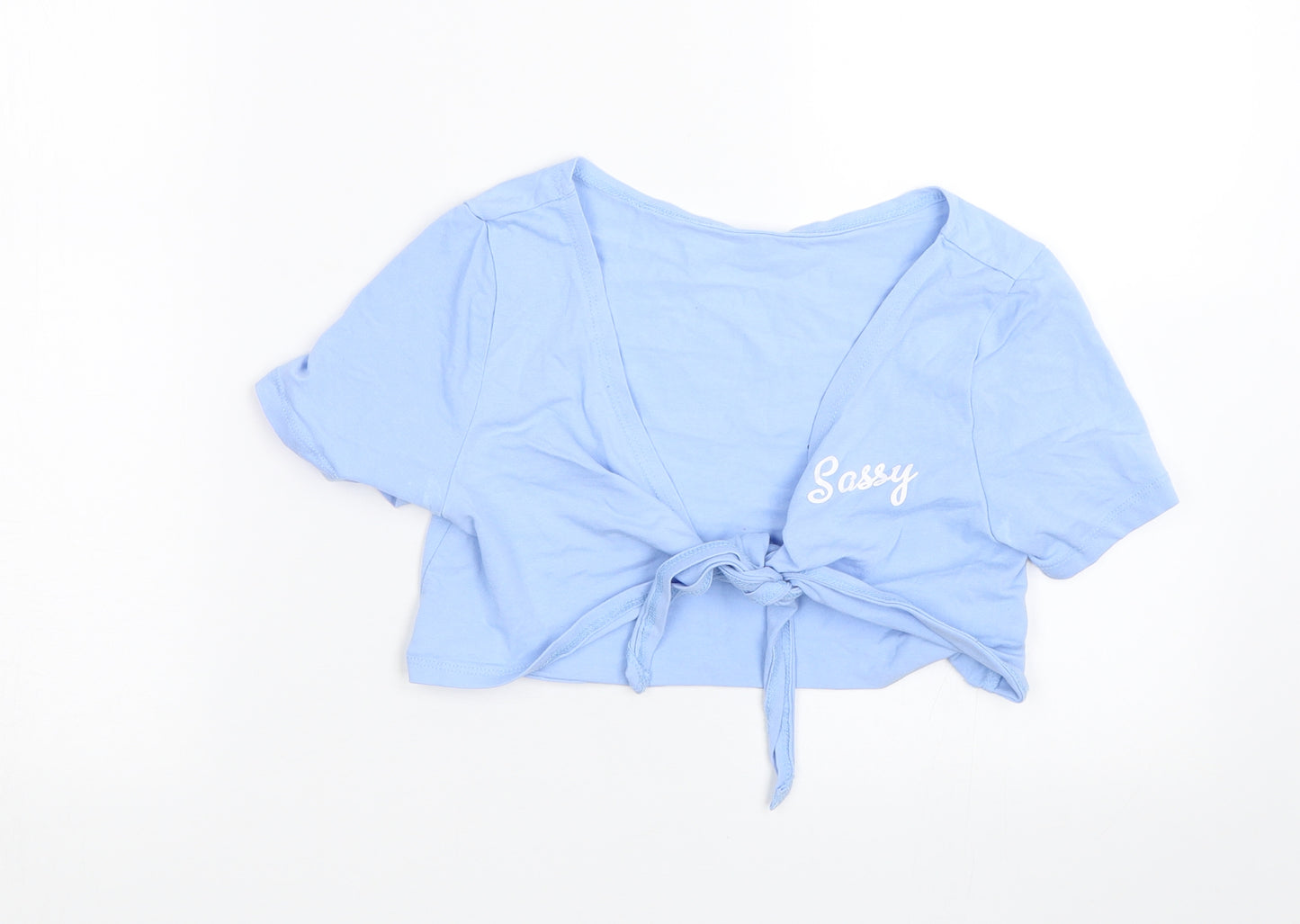 Shien Womens Blue   Cropped T-Shirt Size S