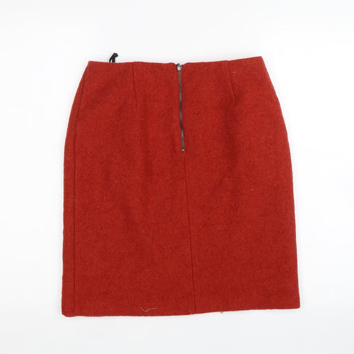 M&S Womens Orange   Bandage Skirt Size 10