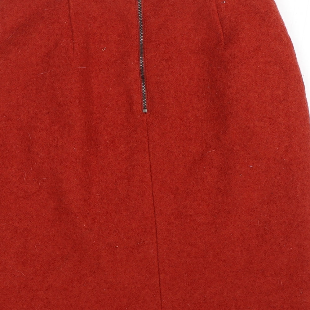 M&S Womens Orange   Bandage Skirt Size 10
