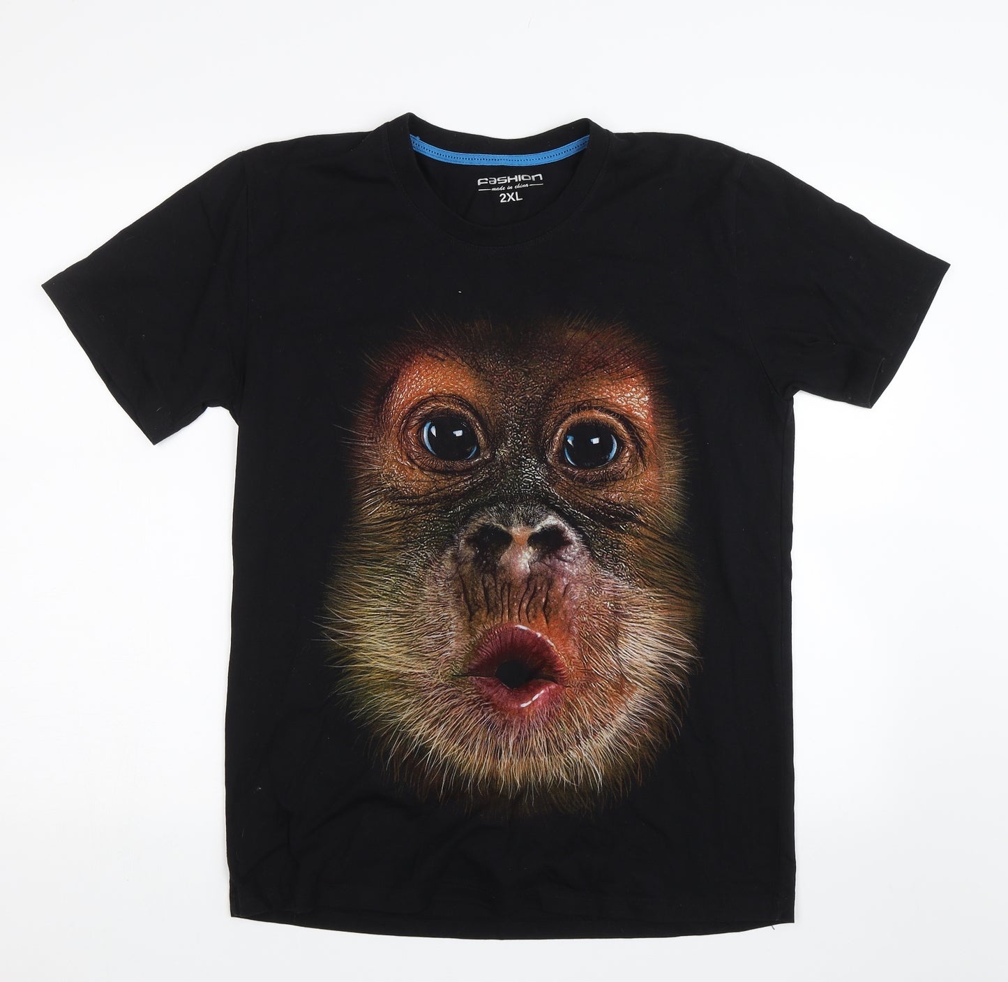 Fashion Mens Black    T-Shirt Size XL  - Monkey