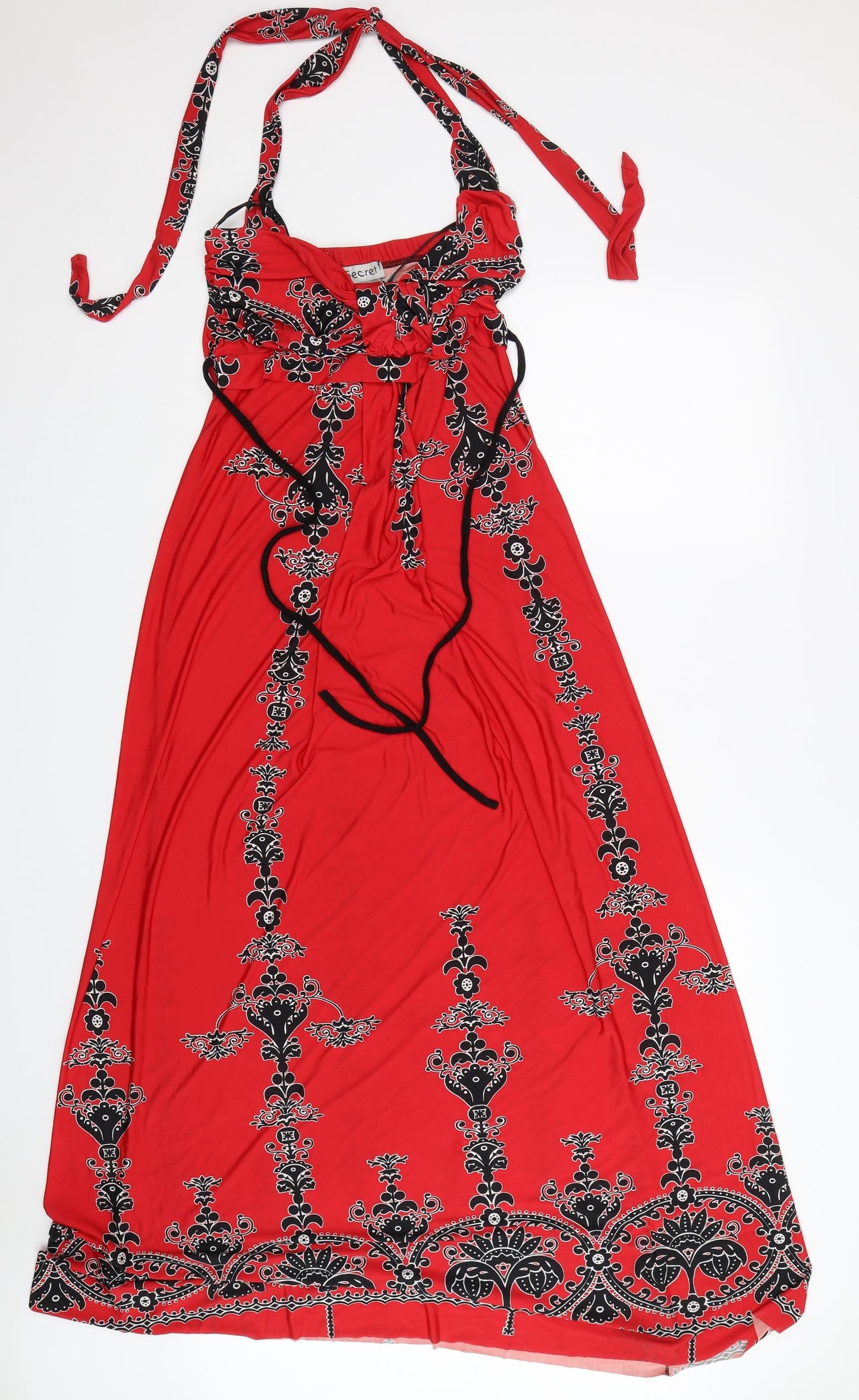 Secret Womens Red Floral  Fit & Flare  Size XL