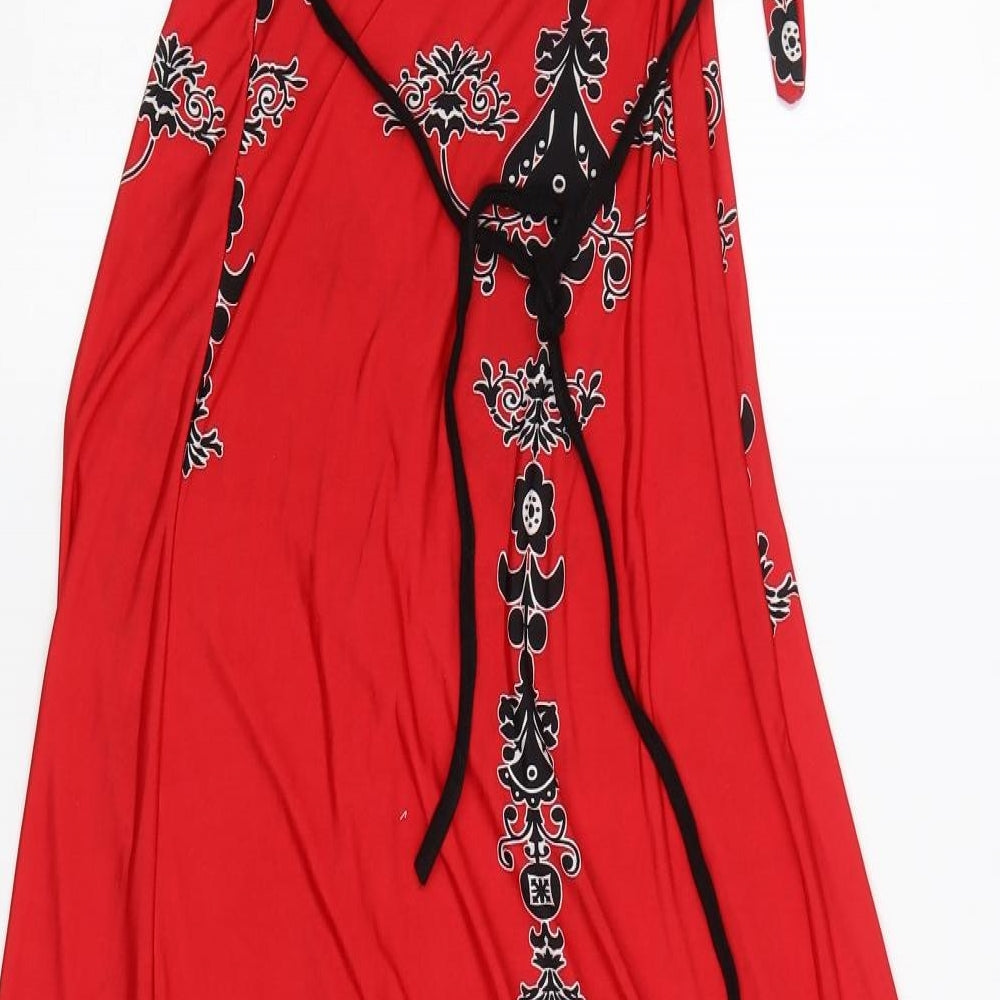 Secret Womens Red Floral  Fit & Flare  Size XL
