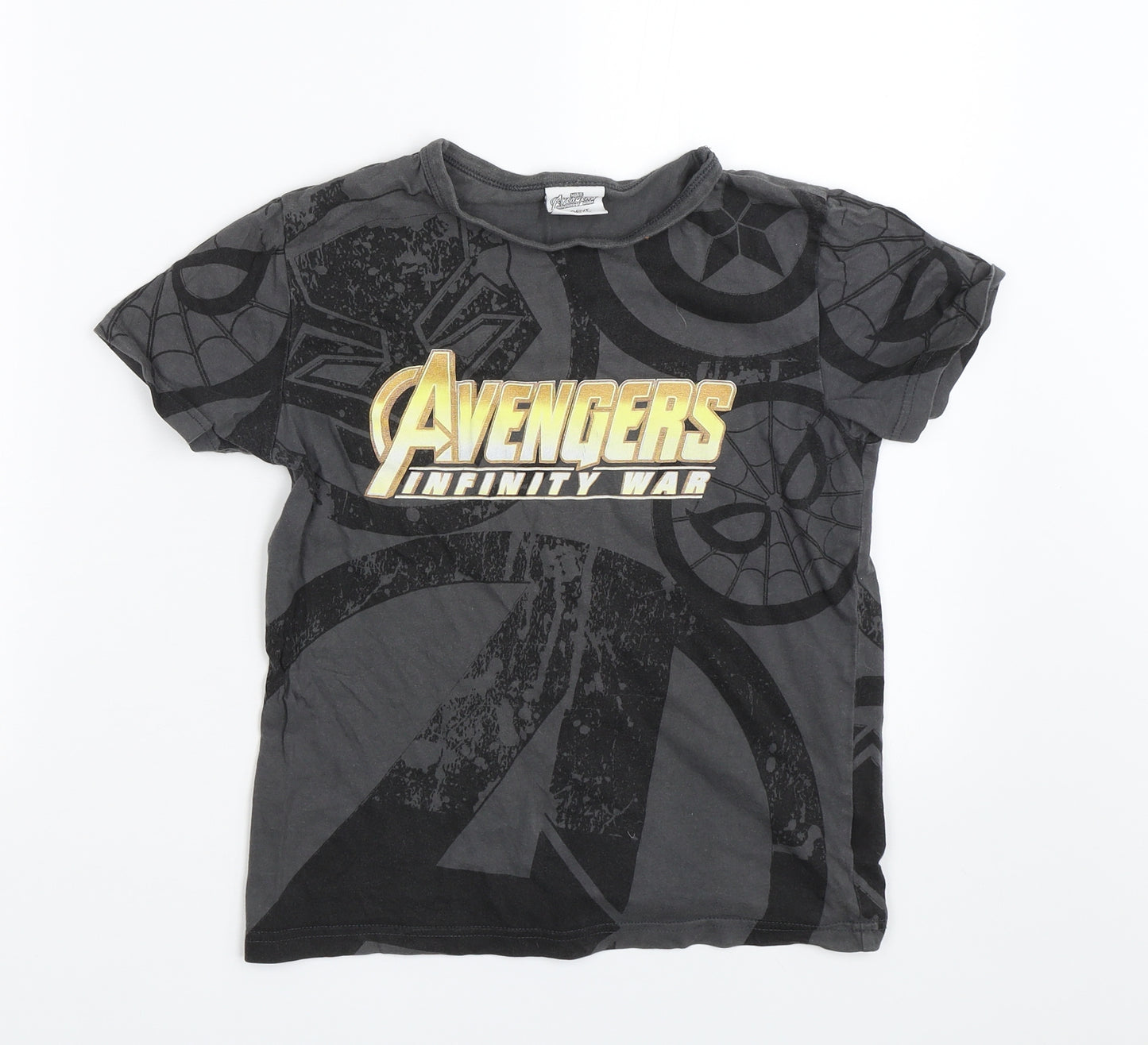 NEXT Boys Grey   Basic T-Shirt Size 8 Years  - Avengers Infinity War