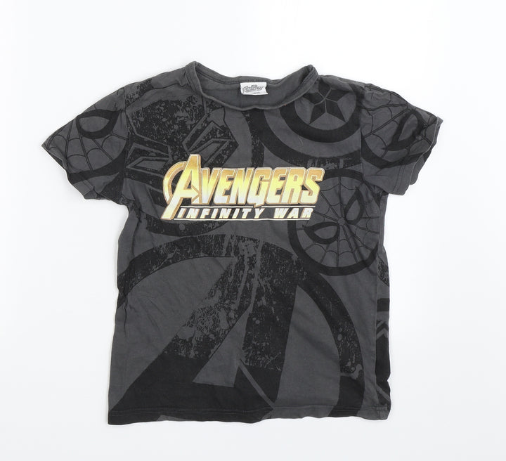 NEXT Boys Grey   Basic T-Shirt Size 8 Years  - Avengers Infinity War