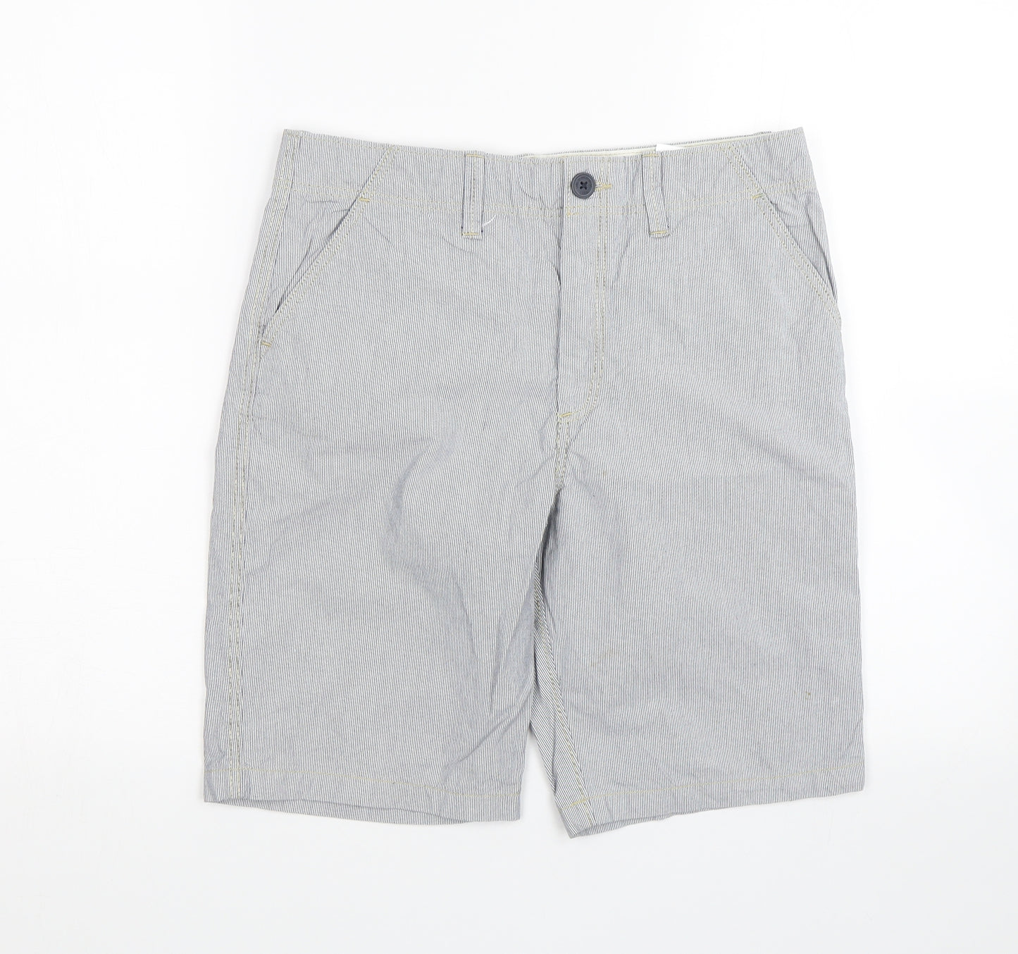 H&M Boys Blue Striped  Chino Shorts Size 12-13 Years