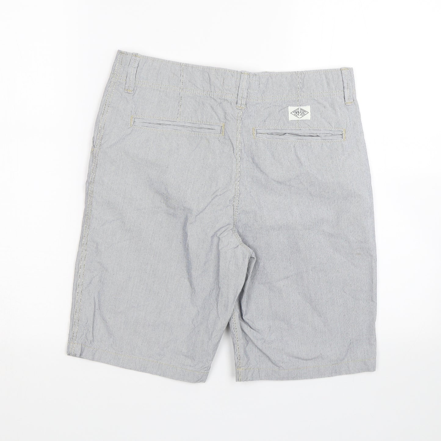 H&M Boys Blue Striped  Chino Shorts Size 12-13 Years