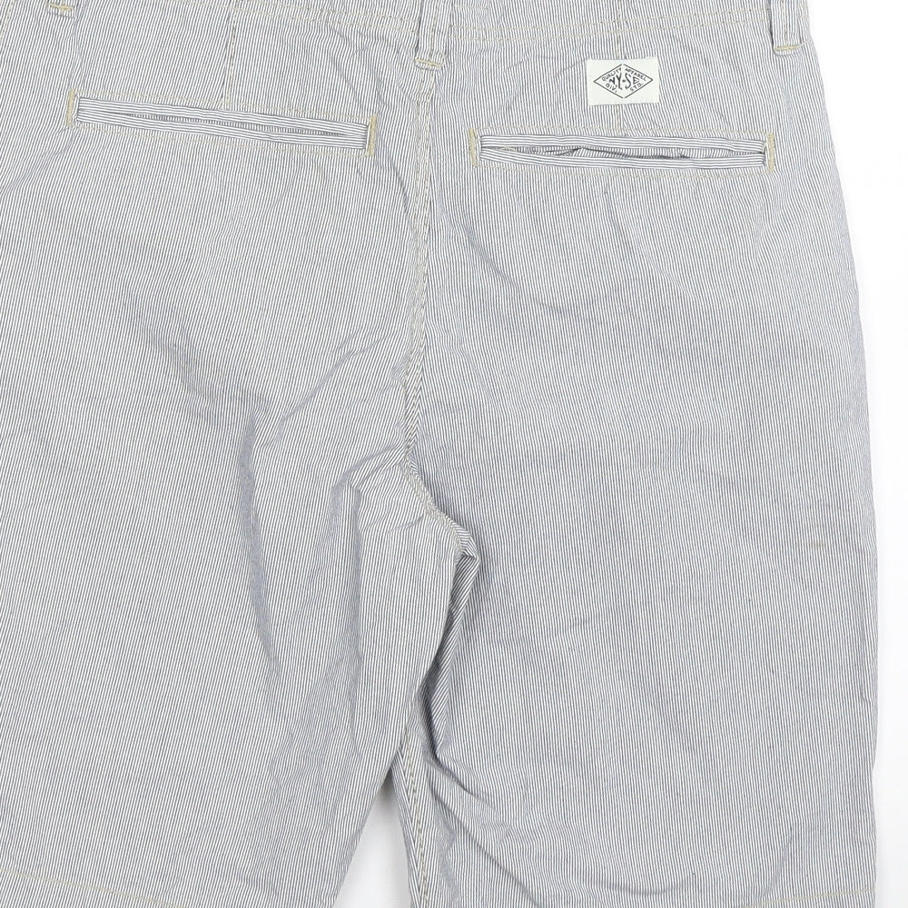 H&M Boys Blue Striped  Chino Shorts Size 12-13 Years